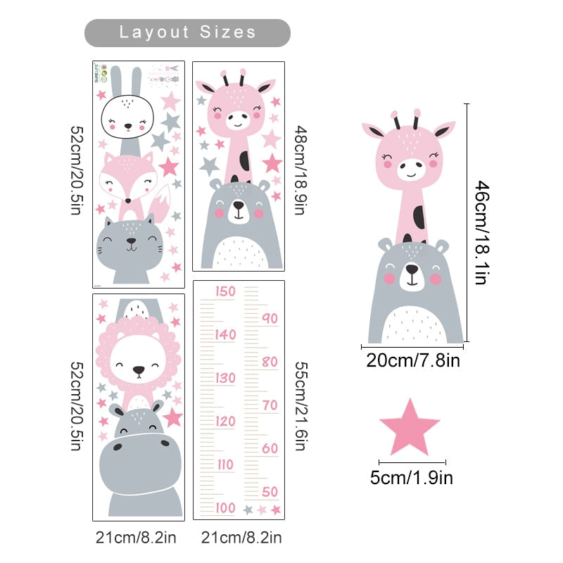 Zoo Friends Height Chart