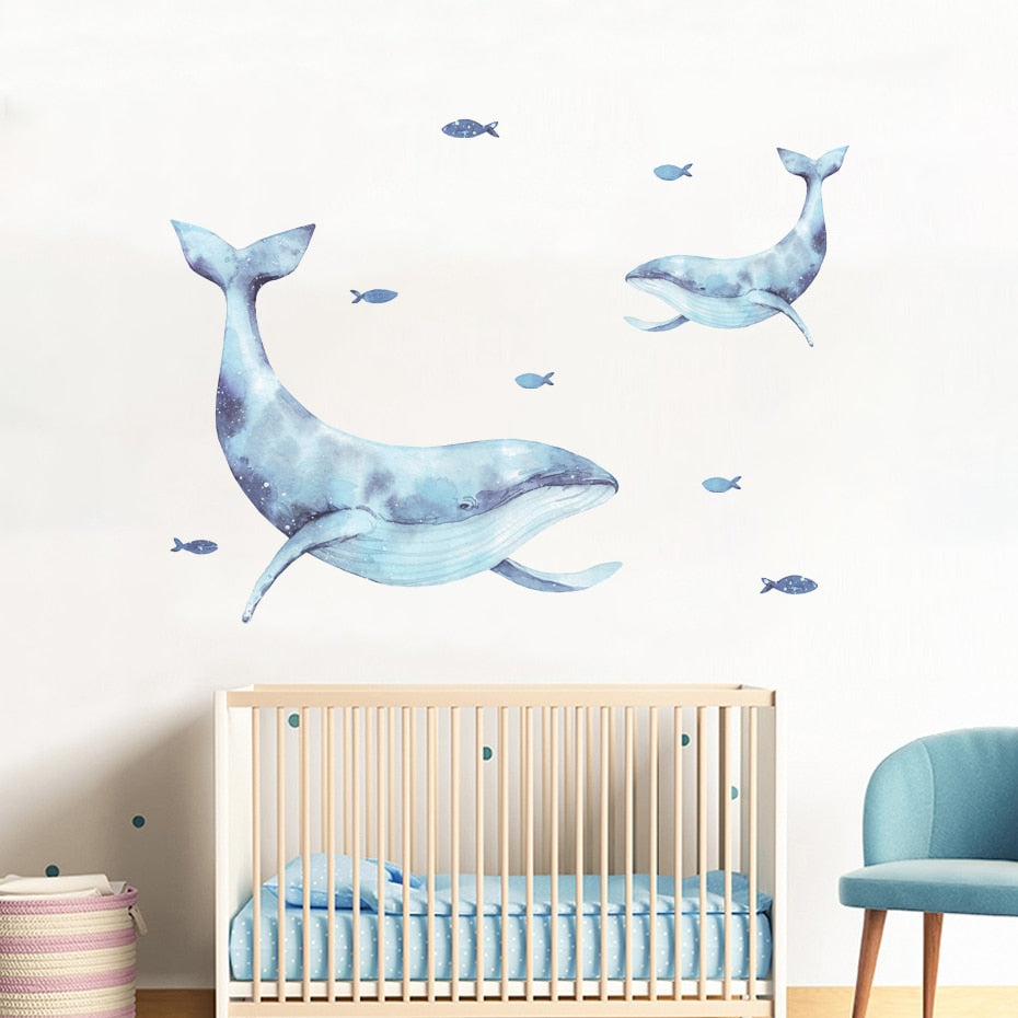 Mum & Baby Whale Wall Decal