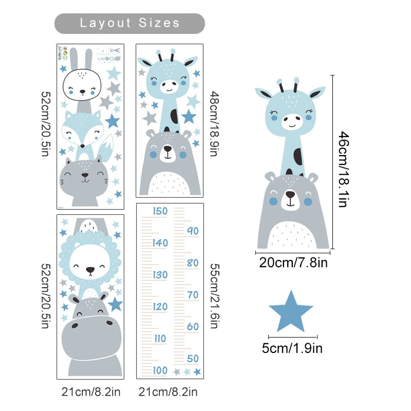 Zoo Friends Height Chart