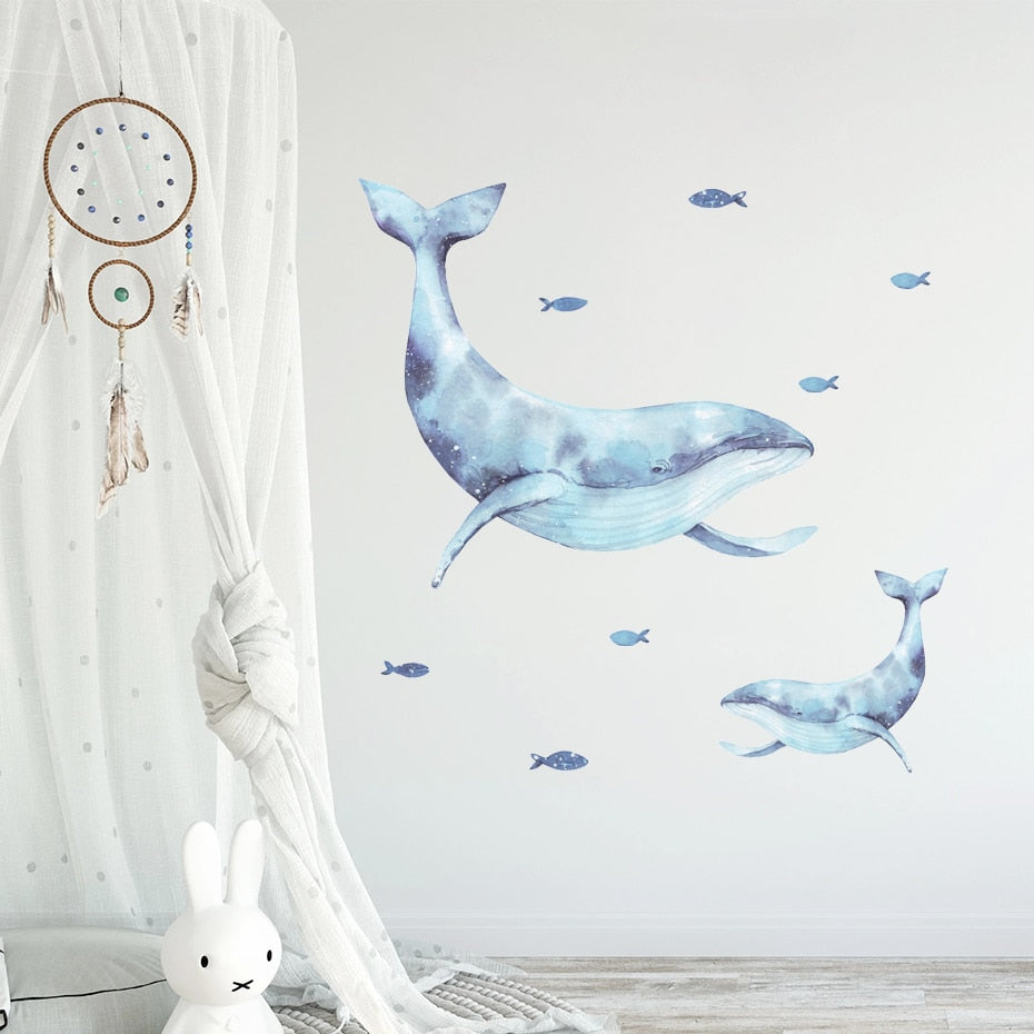 Mum & Baby Whale Wall Decal