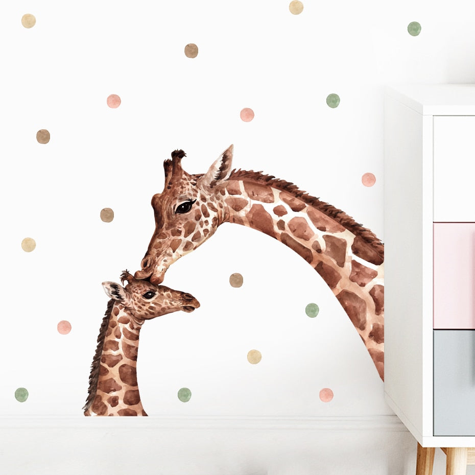 Giraffe Family Wall Decal