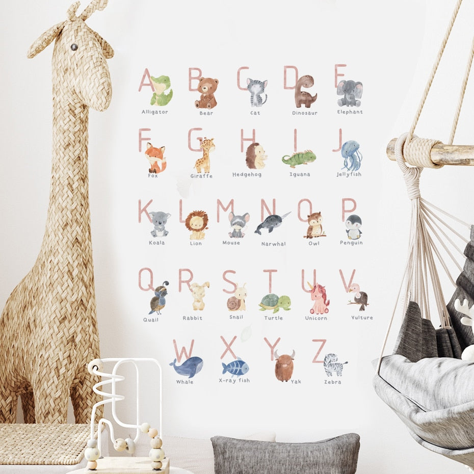 Animal Alphabet Wall Decal