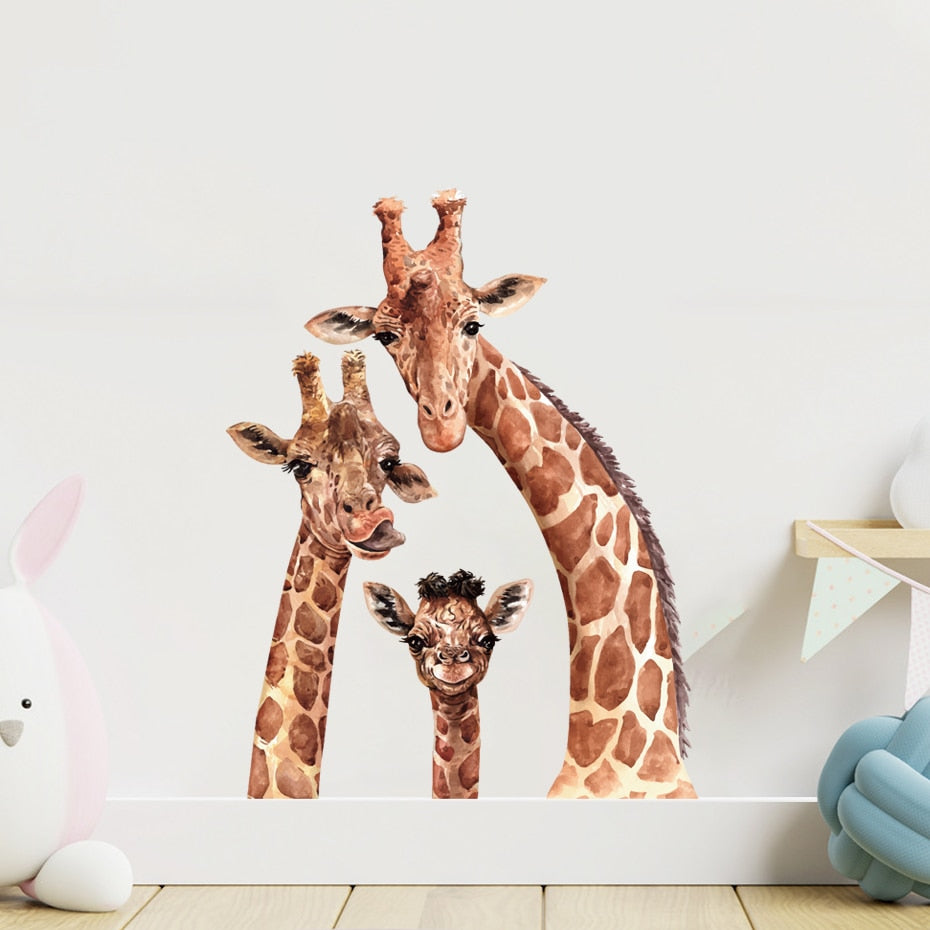 Giraffe Family Wall Decal