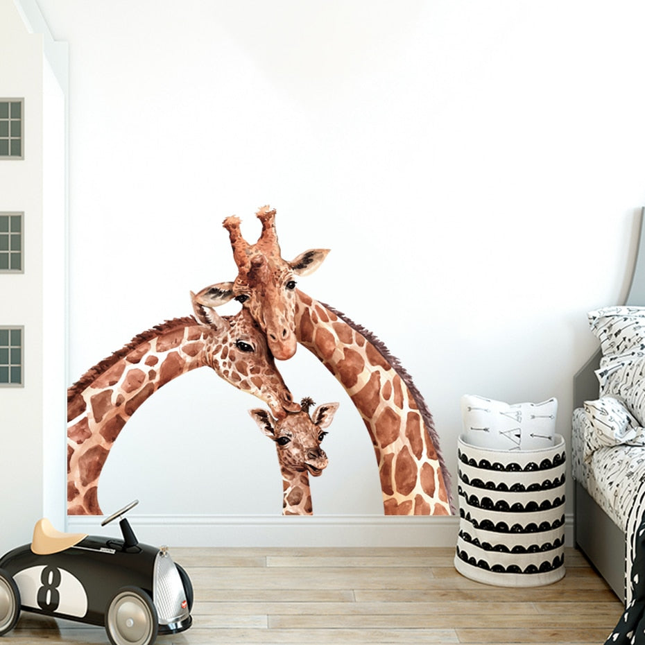 Giraffe Family Wall Decal