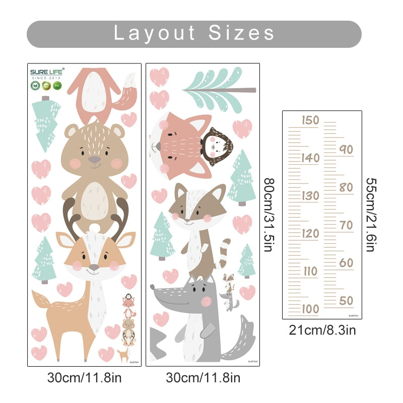 Forest Friends Height Chart