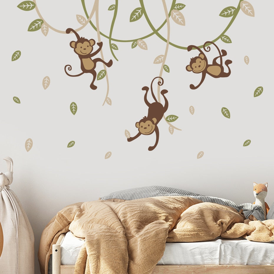 Monkey Mania Wall Decal