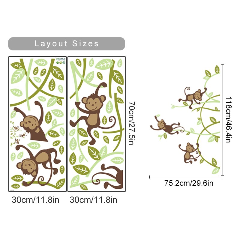 Monkey Mania Wall Decal