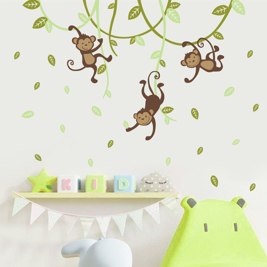 Monkey Mania Wall Decal