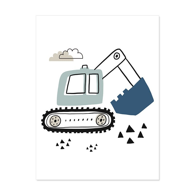 Construction Crew Canvas Wall Prints