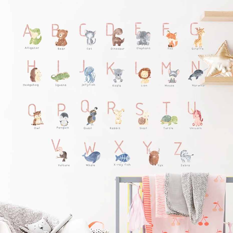 Animal Alphabet Wall Decal