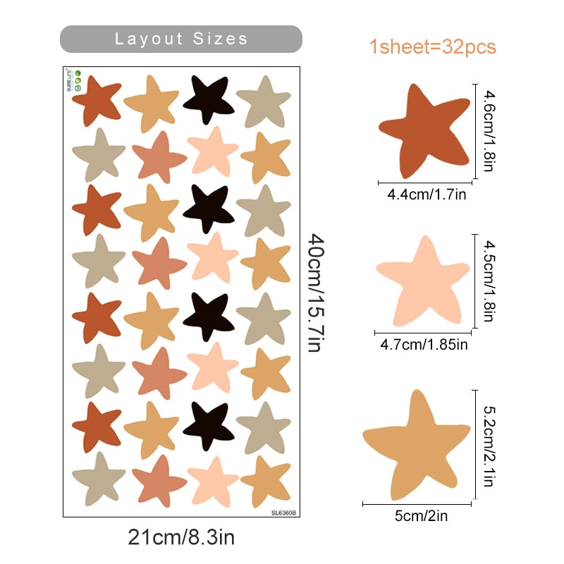 Stars & Hearts Wall Decal