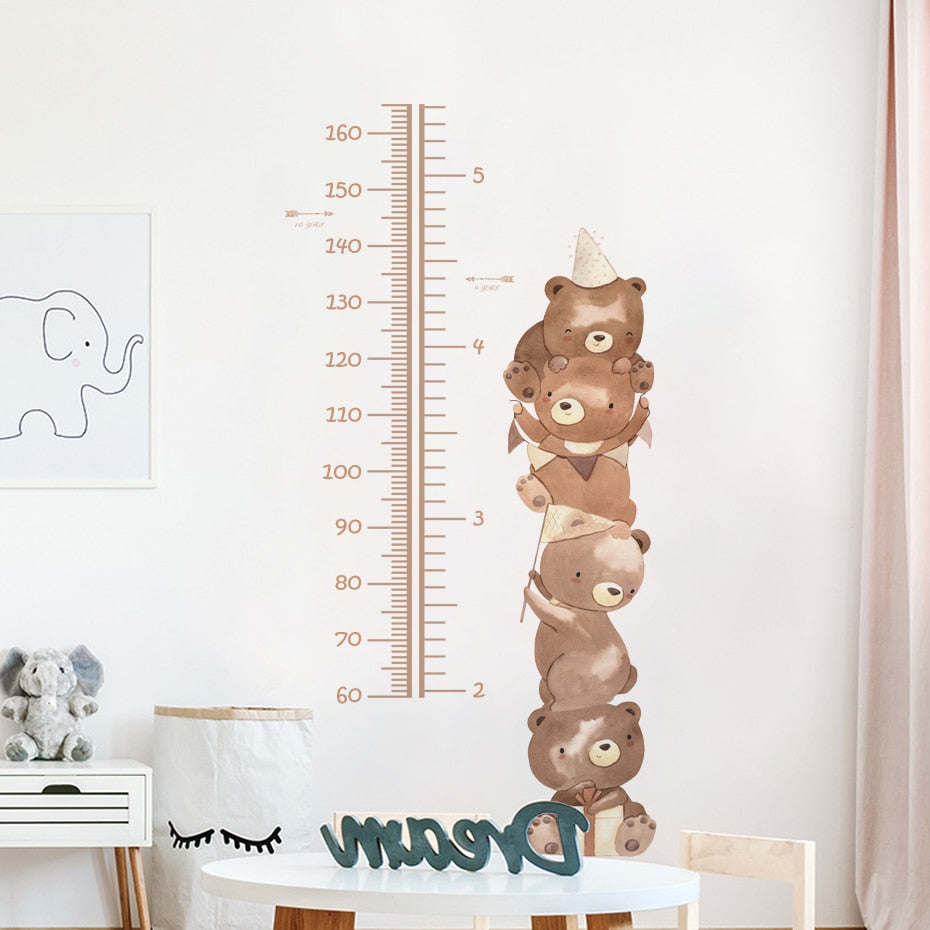 Teddy Bears Height Chart