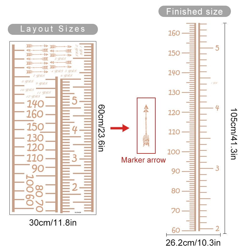 Teddy Bears Height Chart