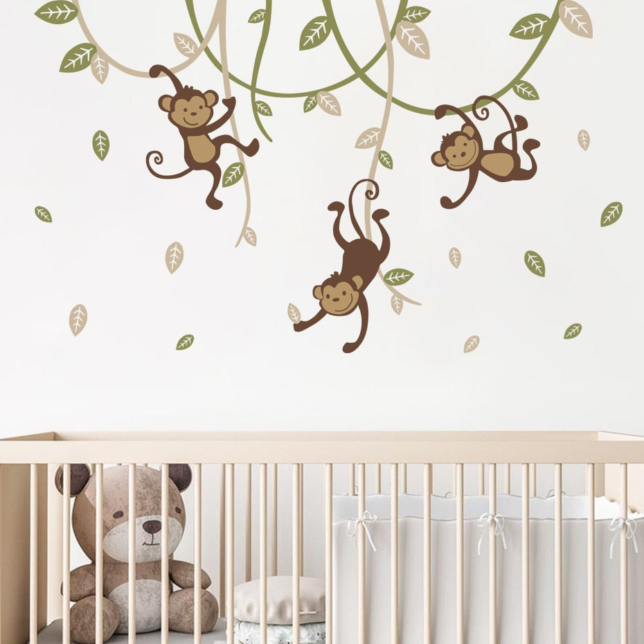 Monkey Mania Wall Decal