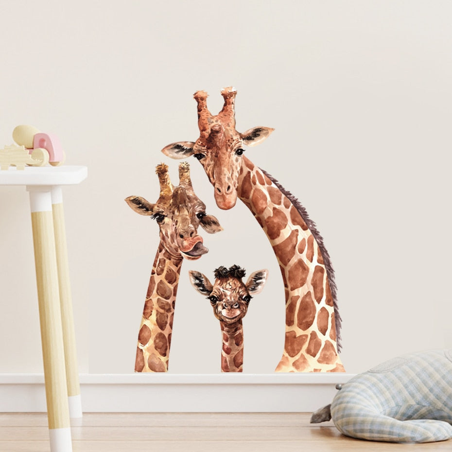 Giraffe Family Wall Decal