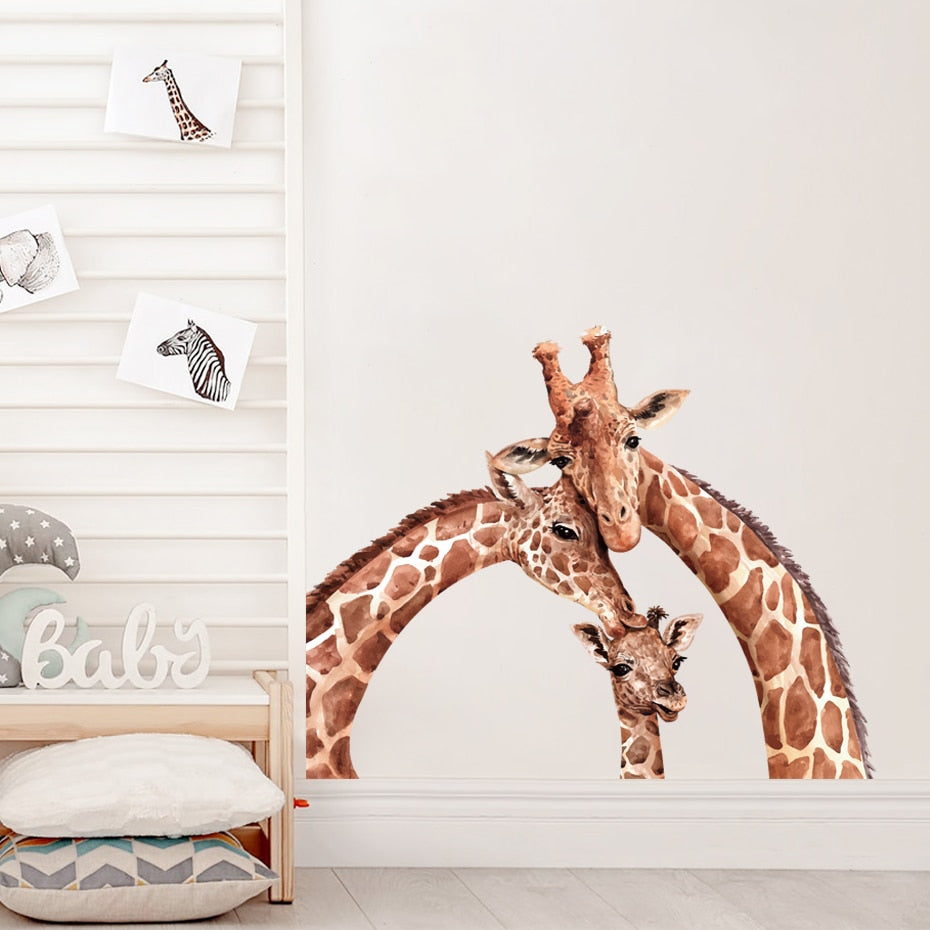 Giraffe Family Wall Decal