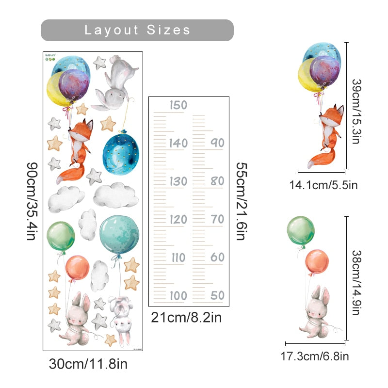 Bunny Balloons Height Chart