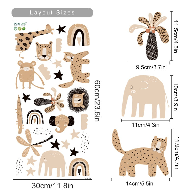 Snug Safari Wall Decal