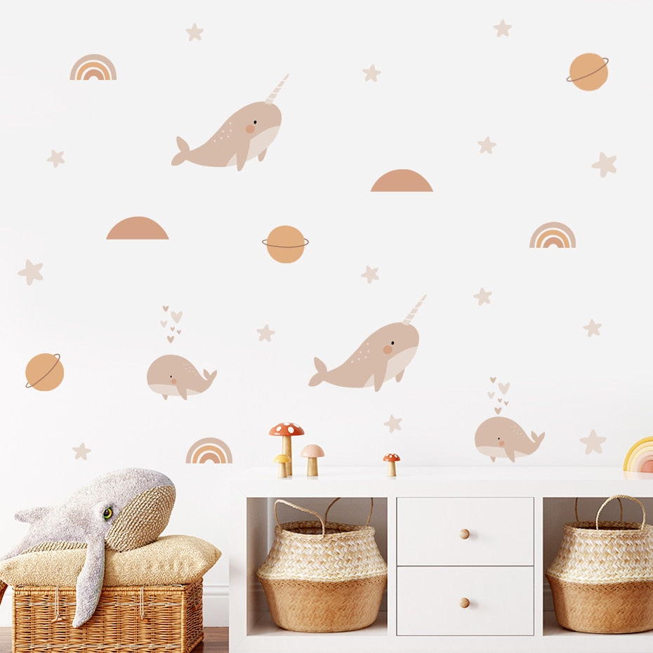 Space Animal Adventure Wall Decals