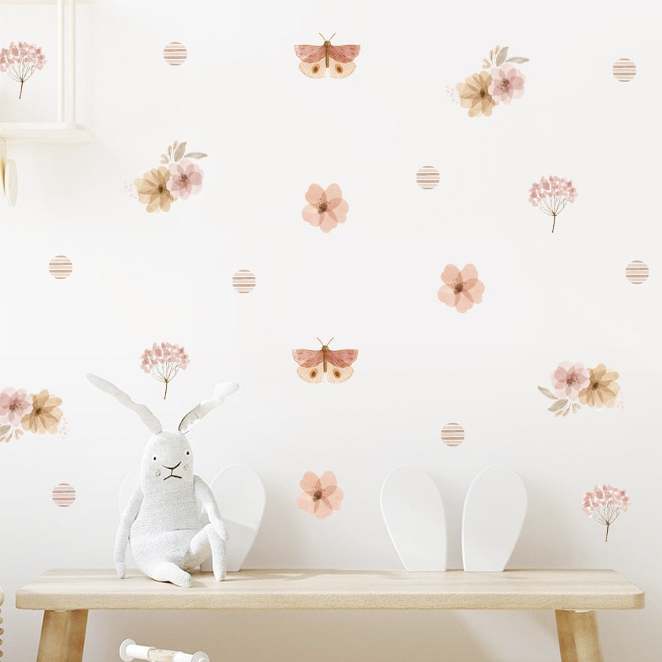 Botanical Butterflies Wall Decal