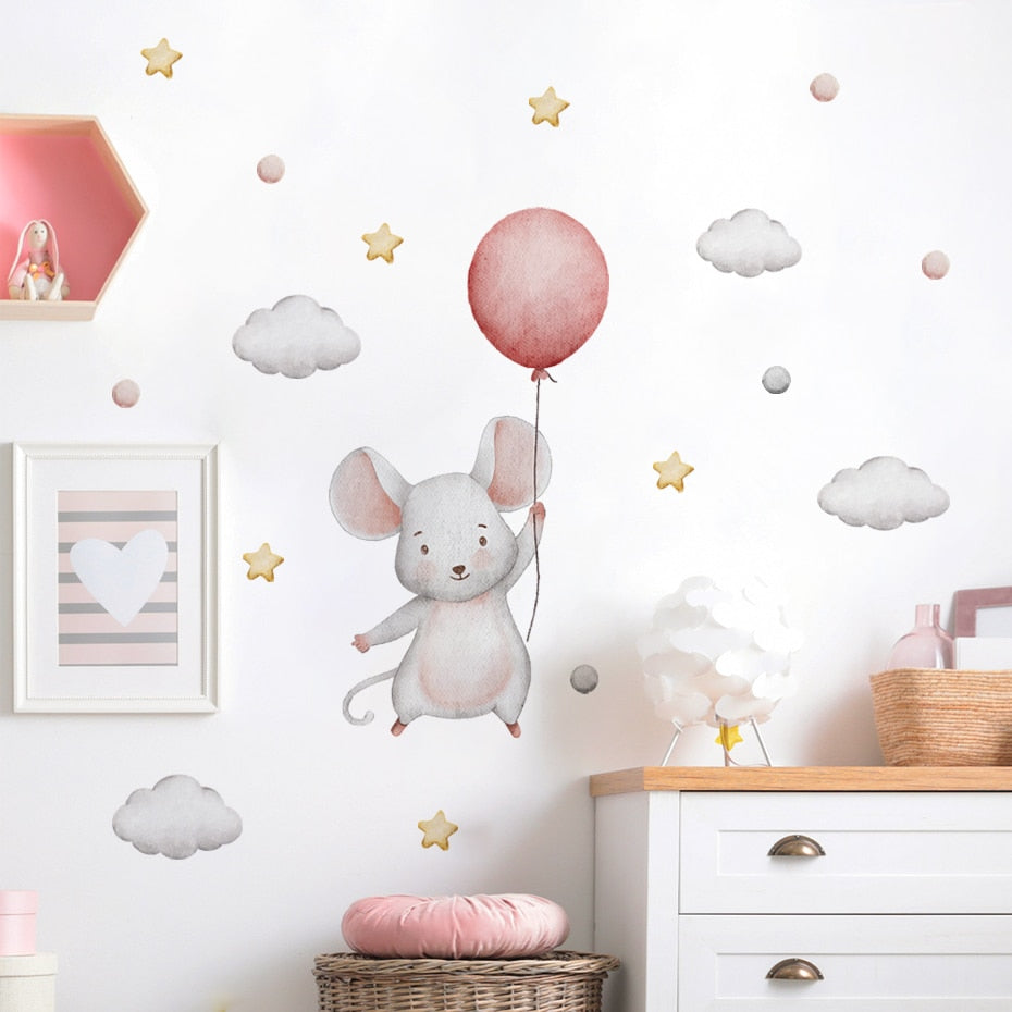 Flying Mouse Wall Decal