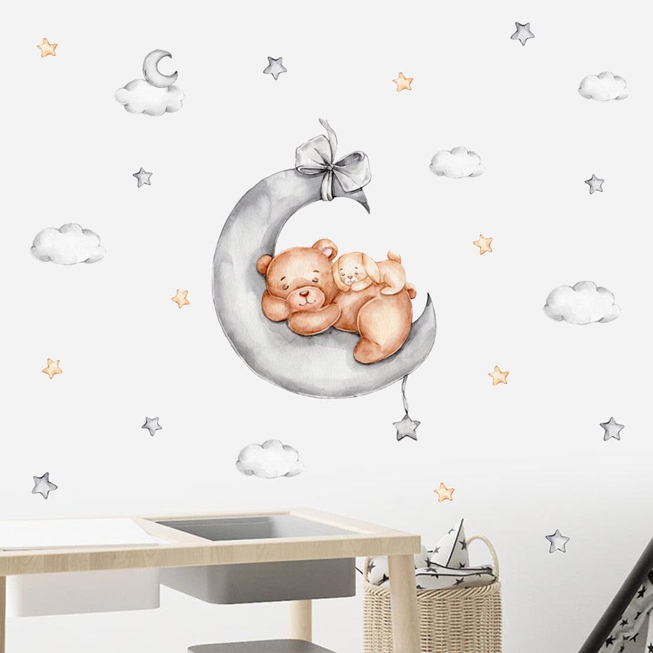 Sleeping On The Moon Wall Decal