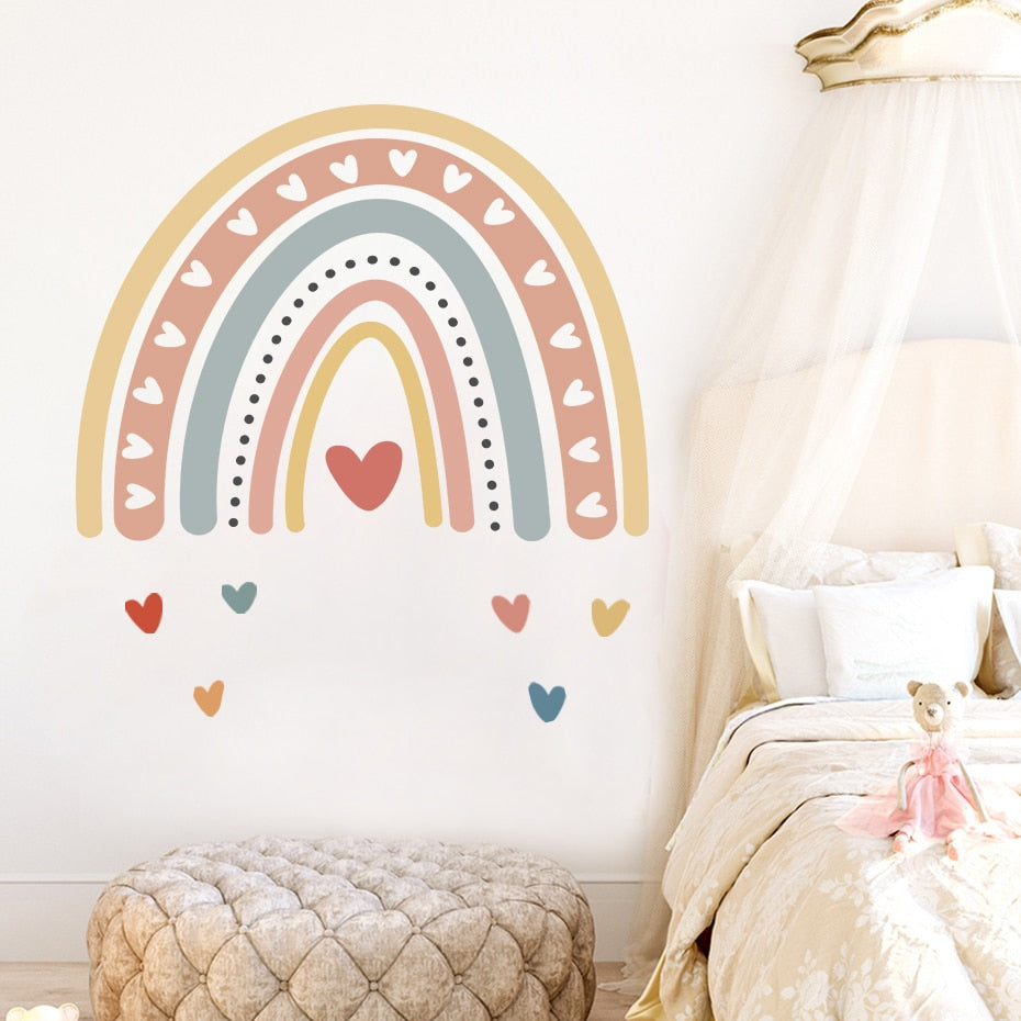 Large Pastel Rainbow Wall Decal