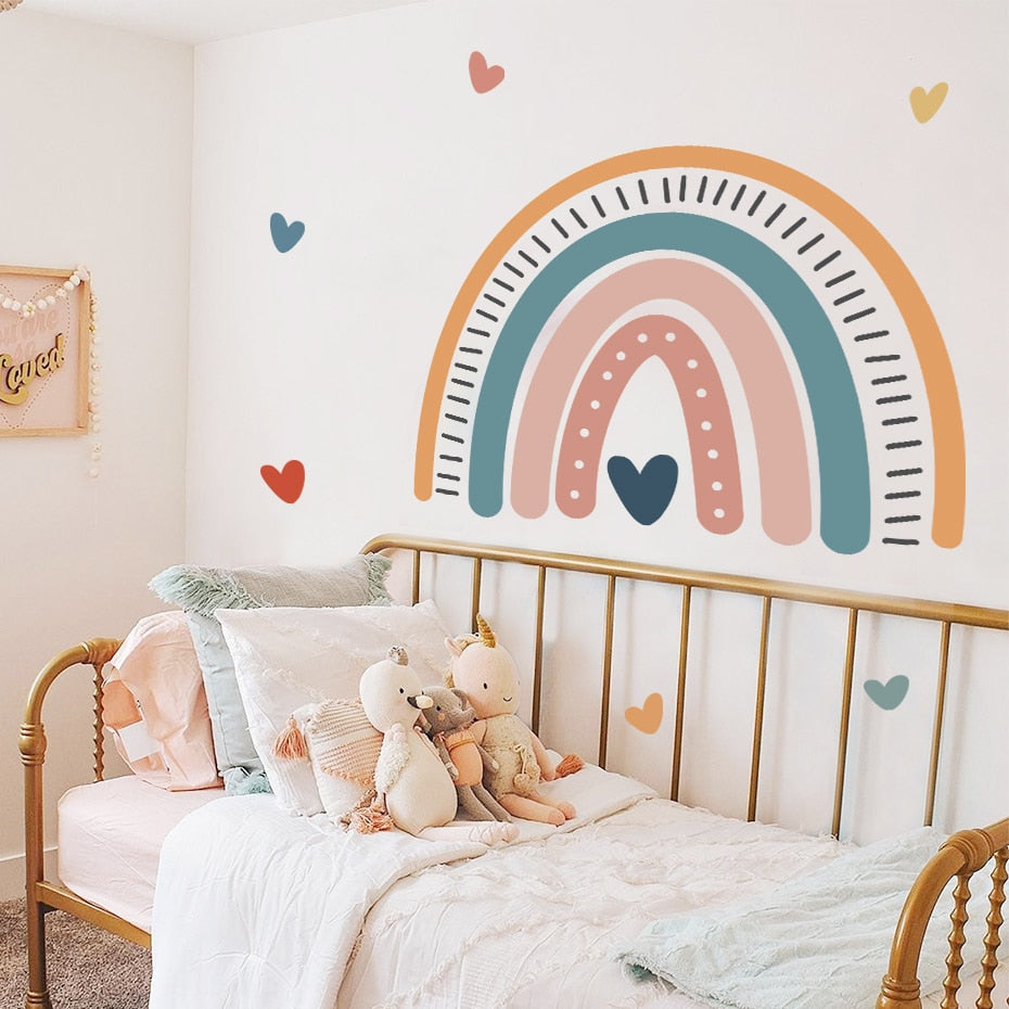 Large Pastel Rainbow Wall Decal