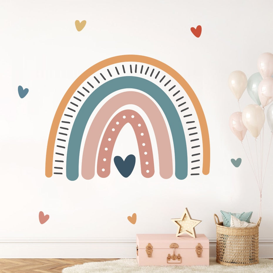 Large Pastel Rainbow Wall Decal